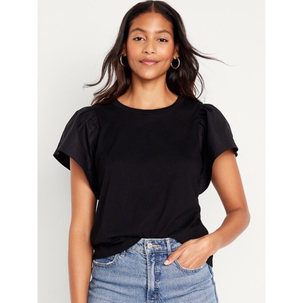 Old Navy Flutter Sleeve Combination Top
